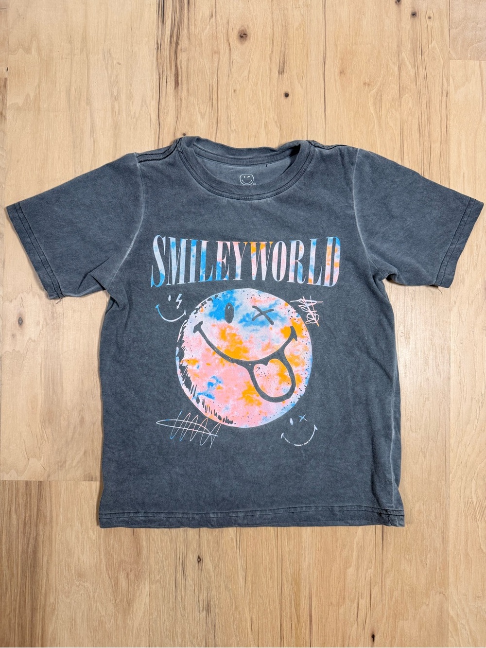 SmileyWorld Kids' Short Sleeve Tee - Charcoal Gray